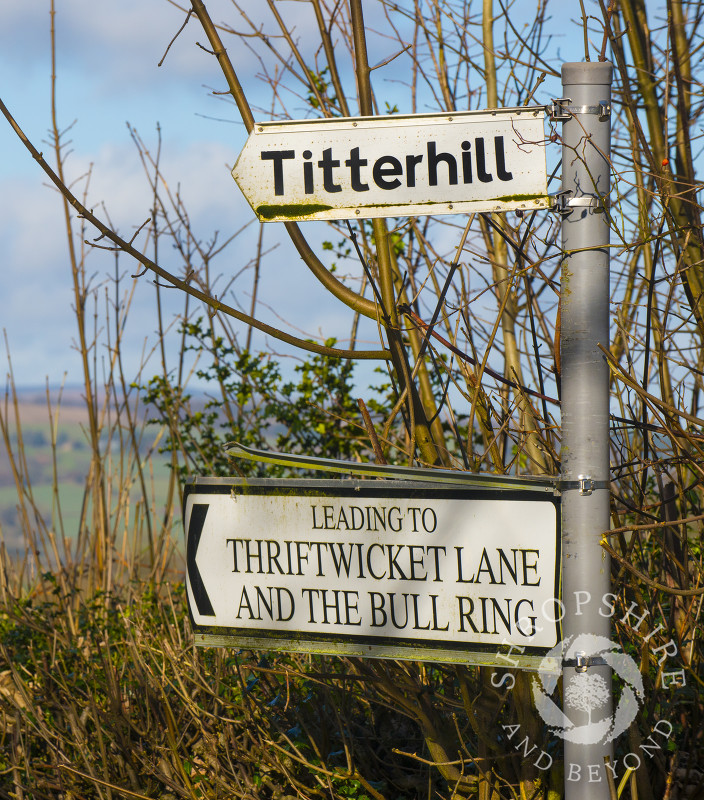 Unusual place names in the countryside near Ludlow, Shropshire.