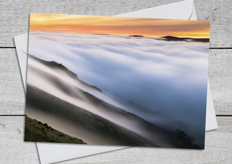 Evening mist over Church Stretton, seen from Caer Caradoc, Shropshire.