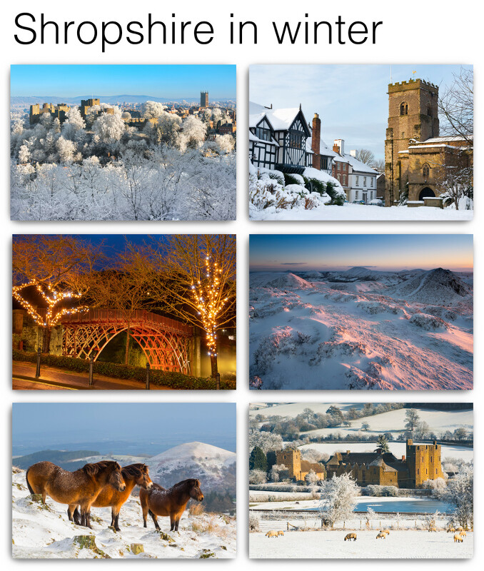 Shropshire Winter Postcards Multipack