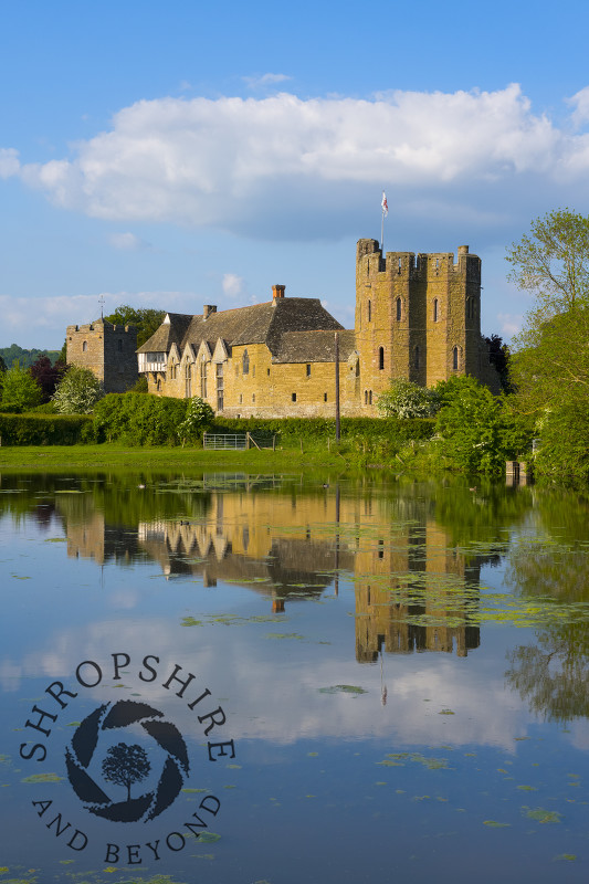 Evening light on Stokesay Castle, near Craven Arms, Shropshire.