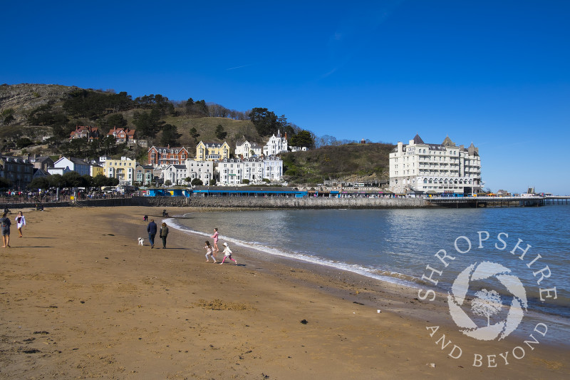 The seafront at Llandudno, North Wales.