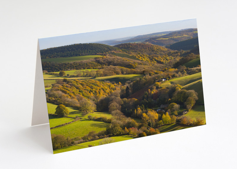 The Clun Valley seen from Black Hill, Shropshire.