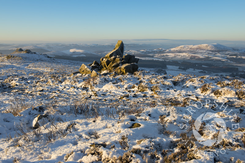 Early morning light on the Stiperstones and Corndon Hill, Shropshire, England.