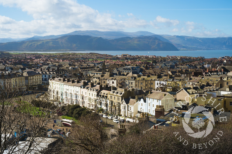 The view from Happy Valley looking down on Llandudno, North Wales.