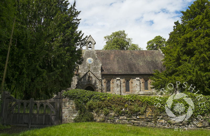 The Church of St Barnabas at Brampton Bryan, Herefordshire, England.
