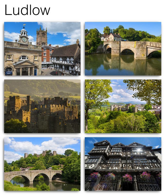 Pack of 6 Ludlow Postcards