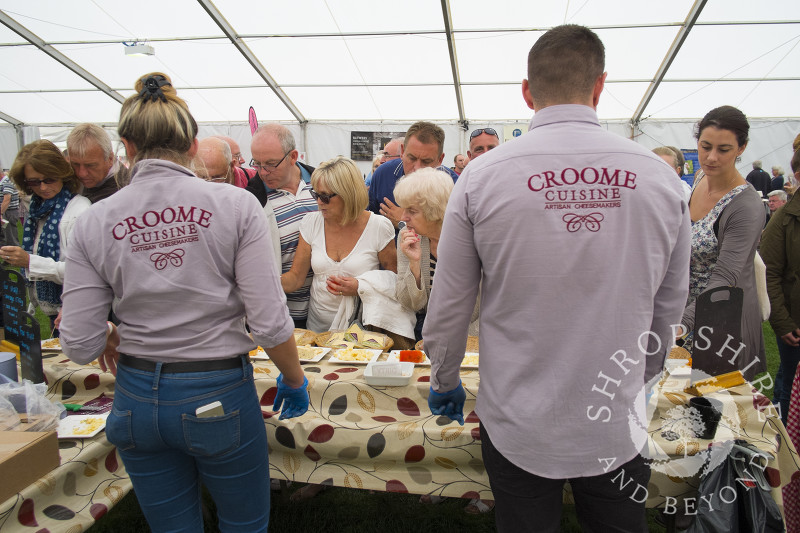 Croome Cuisine stall at the 2014 Ludlow Food Festival, Shropshire, England.