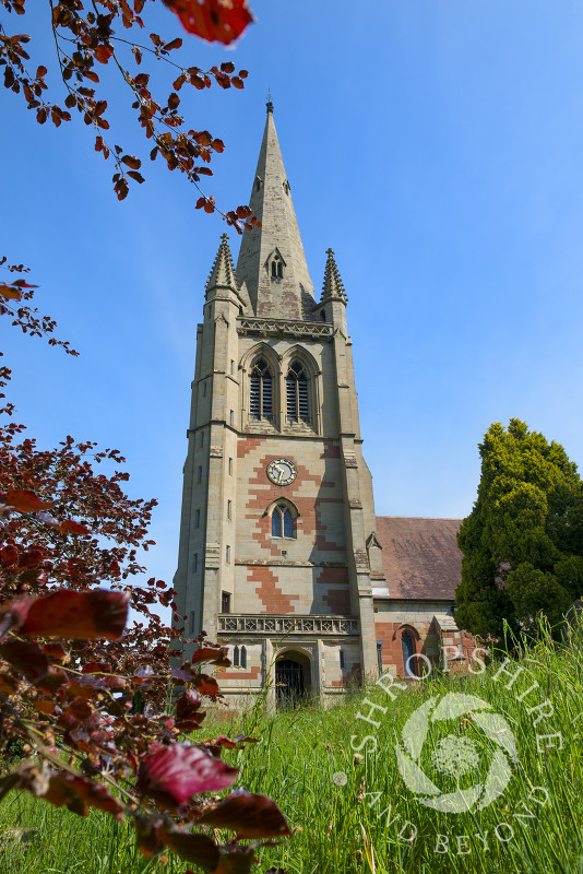 All Saints' Church at Clive, near Grinshill, Shropshire, England.