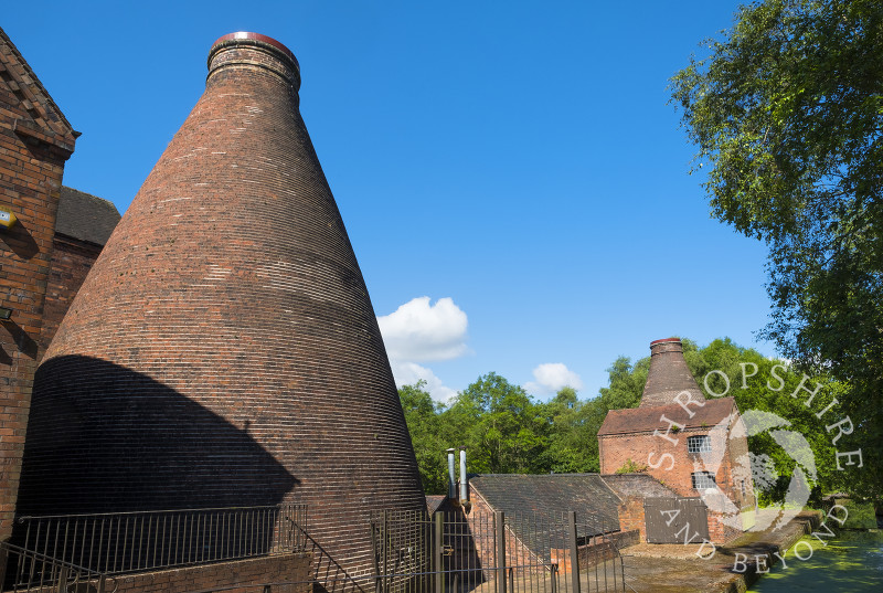 The bottle kilns at Coalport China Museum, near Ironbridge, Shropshire.