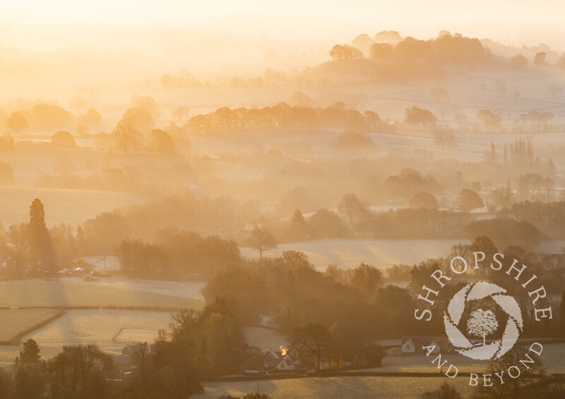 Countryside near Milson, seen from Cleehill village, Shropshire.