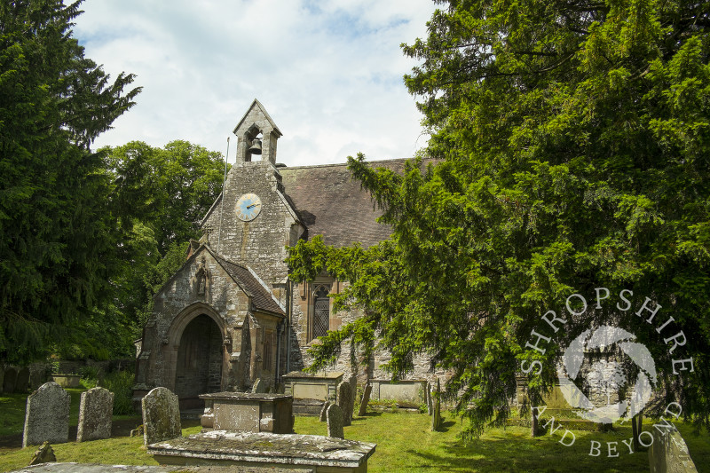 The Church of St Barnabas at Brampton Bryan, Herefordshire, England.
