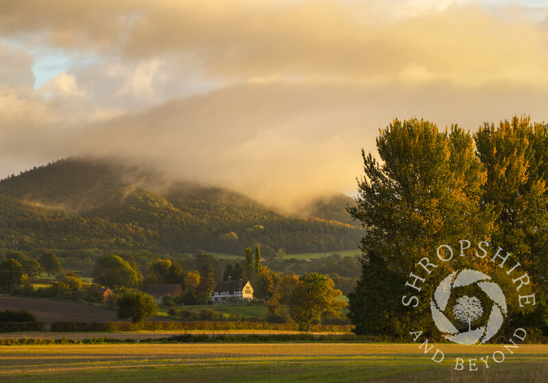 Low cloud at sunrise over the Wrekin, Shropshire.