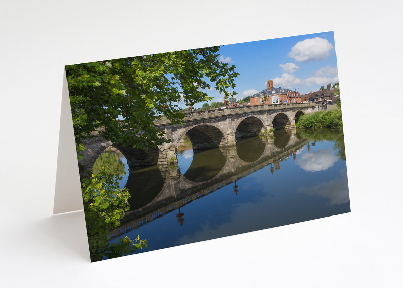 Welsh Bridge and the River Severn, Shrewsbury, Shropshire.