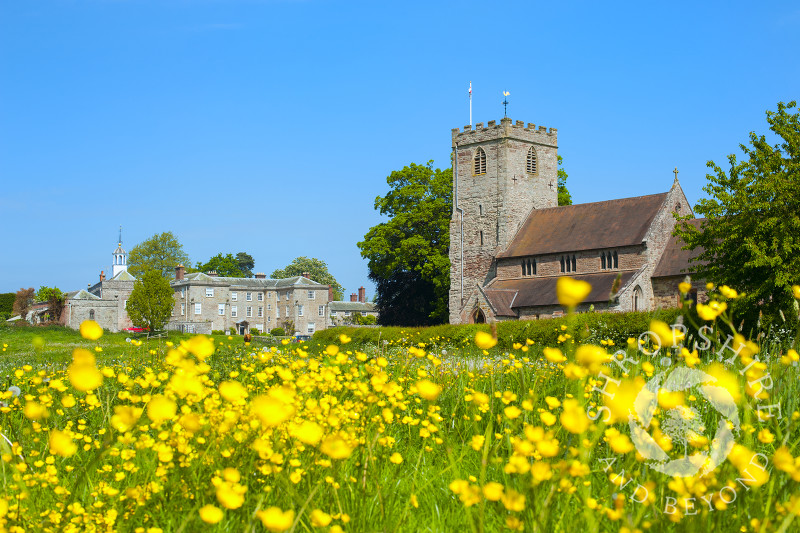 St Gregory's Church and Morville Hall near Bridgnorth, Shropshire, England.