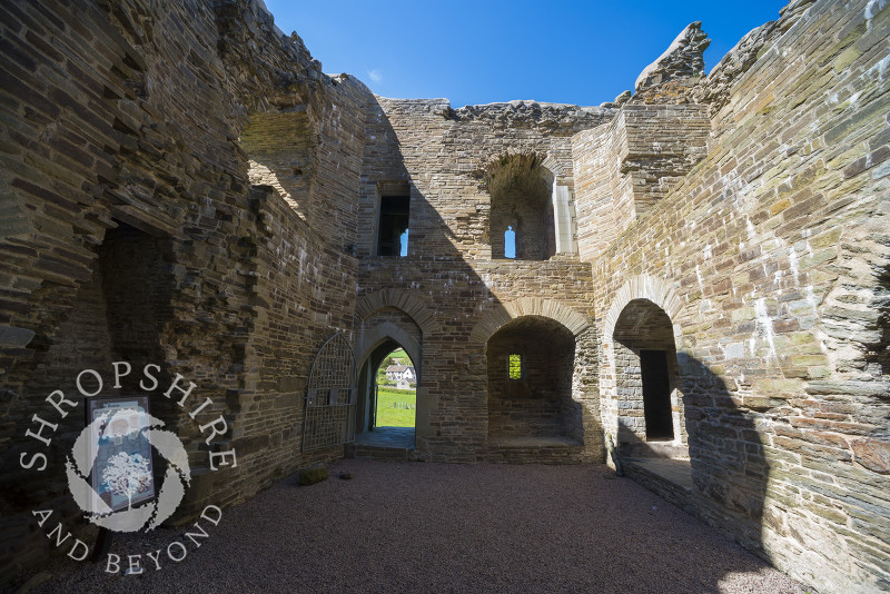 The interior of Hopton Castle in south Shropshire.