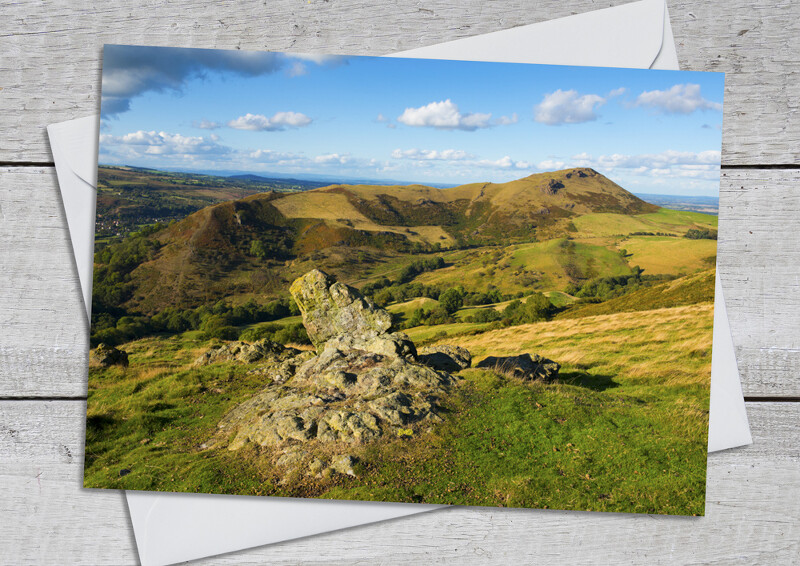 Caer Caradoc seen from Hope Bowdler Hill, Shropshire. SOLD OUT - MORE STOCK ON THE WAY