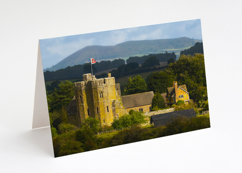 Stokesay Castle and Ragleth Hill, Shropshire.