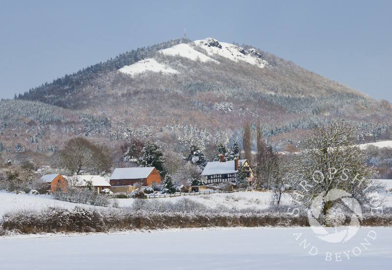 The Wrekin seen from Cressage, Shropshire.