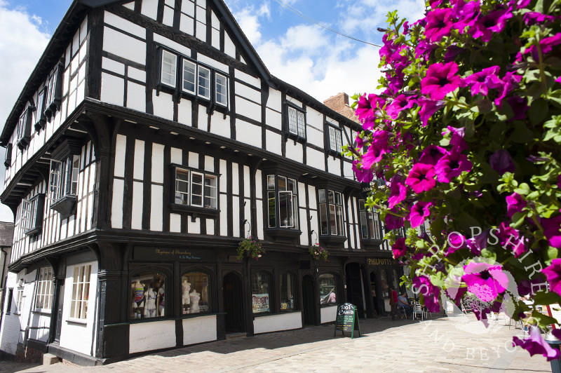 The Abbot's House in Butcher Row, Shrewsbury, Shropshire, England.
