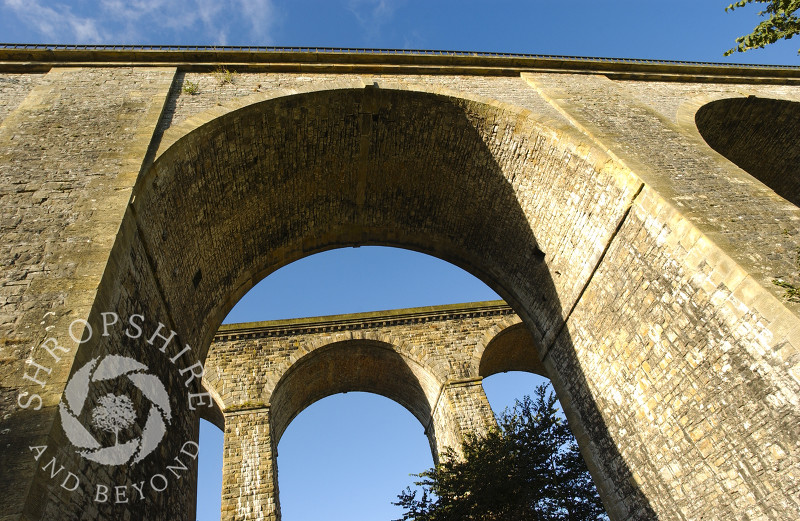 Chirk Aqueduct and viaduct on the English/Welsh border.