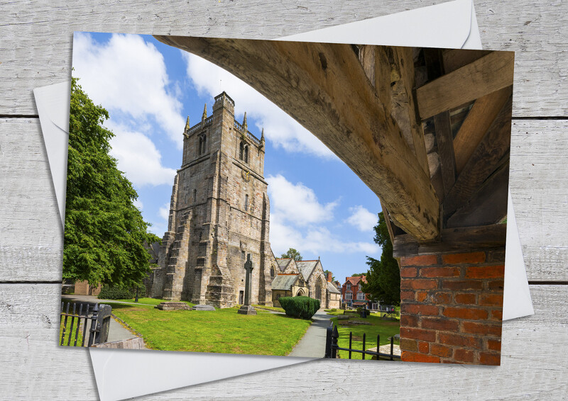 St Oswald’s Church and lych gate, Oswestry, Shropshire.