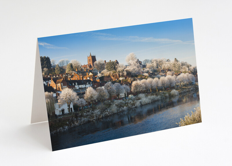 Winter frost over Bridgnorth, Shropshire.