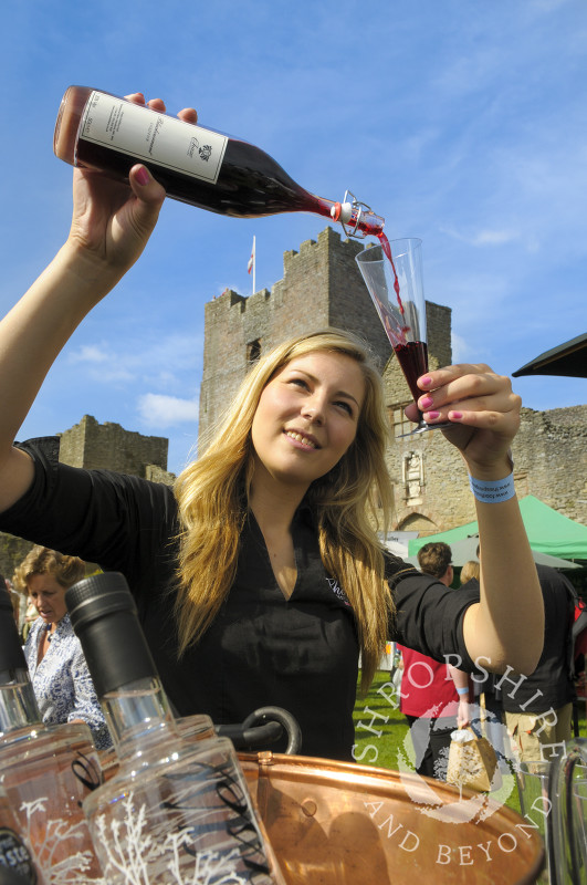 Lorna Hollings of Chase Distillery at Ludlow Food Festival, Shropshire, England.