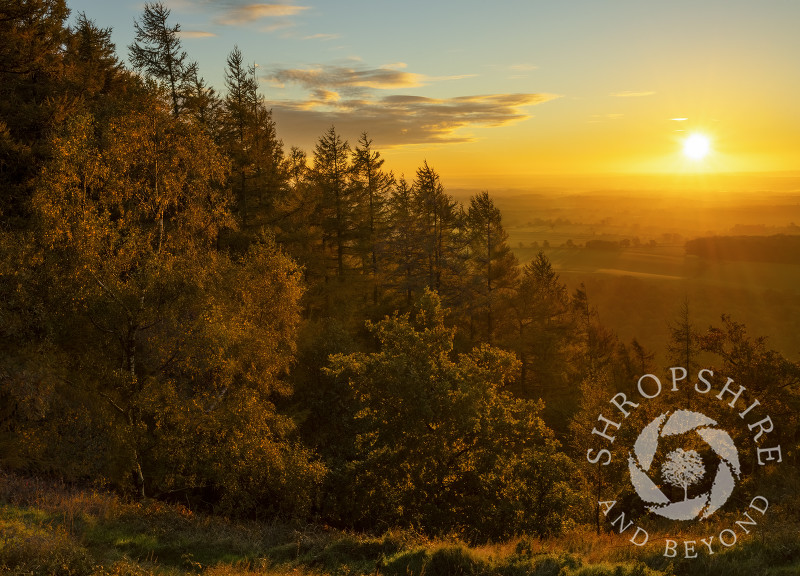 Autumn sunrise on the Wrekin, Shropshire.