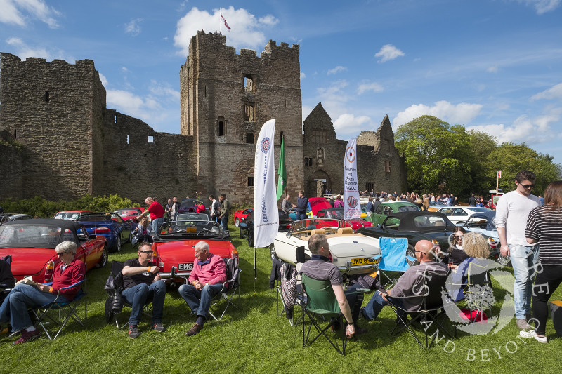Visitors enjoying sunshine at Ludlow Spring Festival.