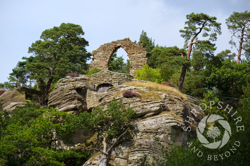 The Gothic Arch on Grotto Hill, Hawkstone Park Follies, Shropshire.