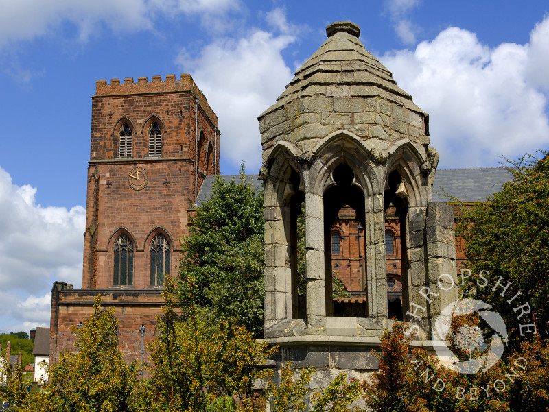 Shrewsbury Abbey and the old refectory pulpit, Shropshire, England.