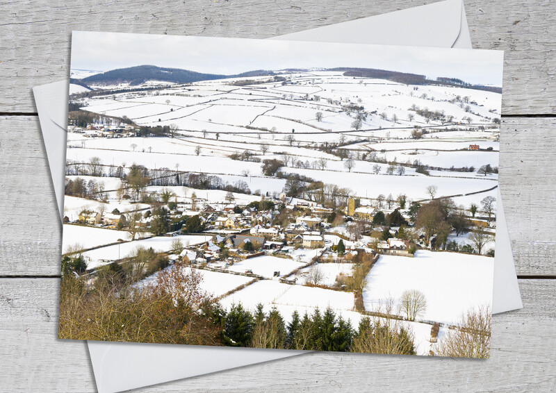 Winter snow at Clunbury and Clunton Hill, Shropshire.