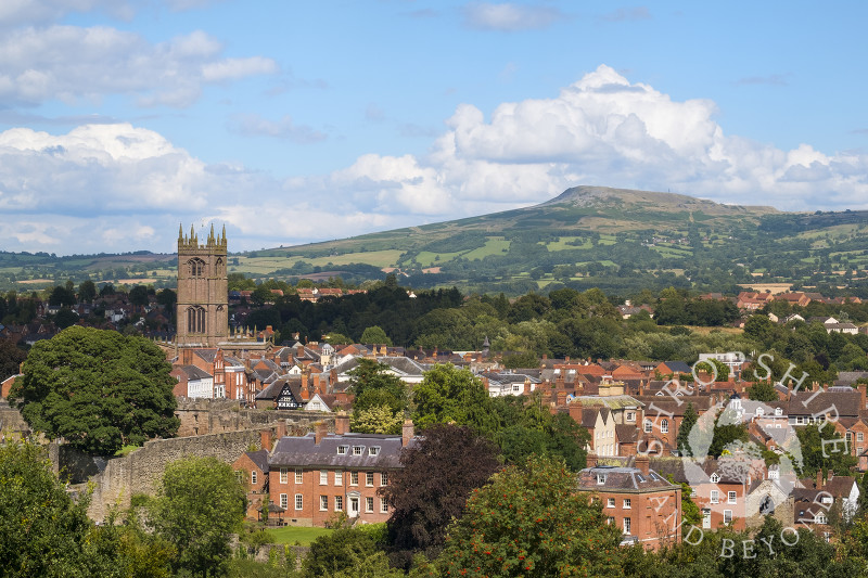 St Laurence's Church, Ludlow, and Titterstone Clee, Shropshire.