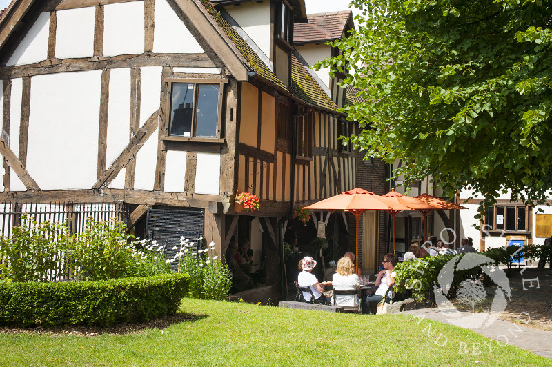 Bear Steps Coffee House, Fish Street, Shrewsbury, Shropshire, England.