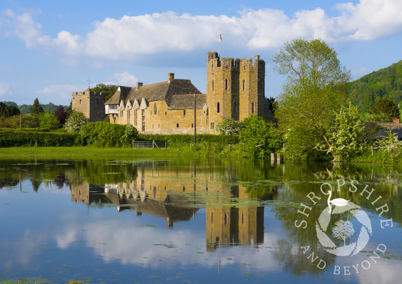 Evening light on Stokesay Castle, near Craven Arms, Shropshire.