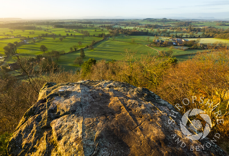 Sunrise on Grinshill Hill, Shropshire.