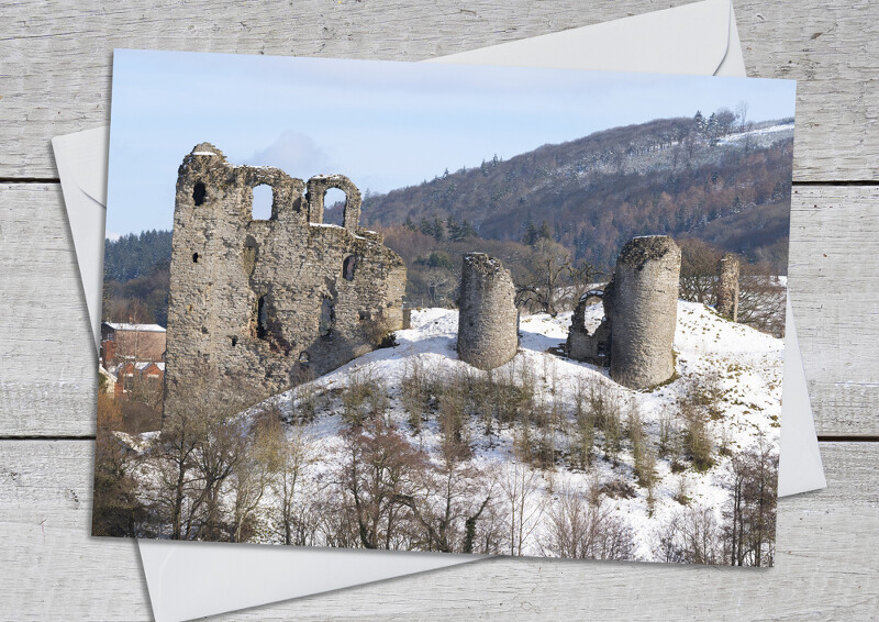 Winter at Clun Castle, Shropshire.