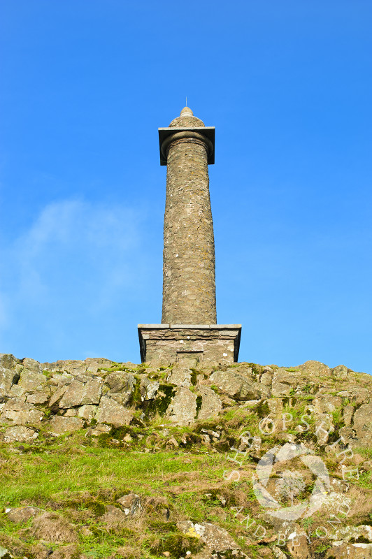 Rodney's Pillar on Breidden Hill, Powys, Wales.