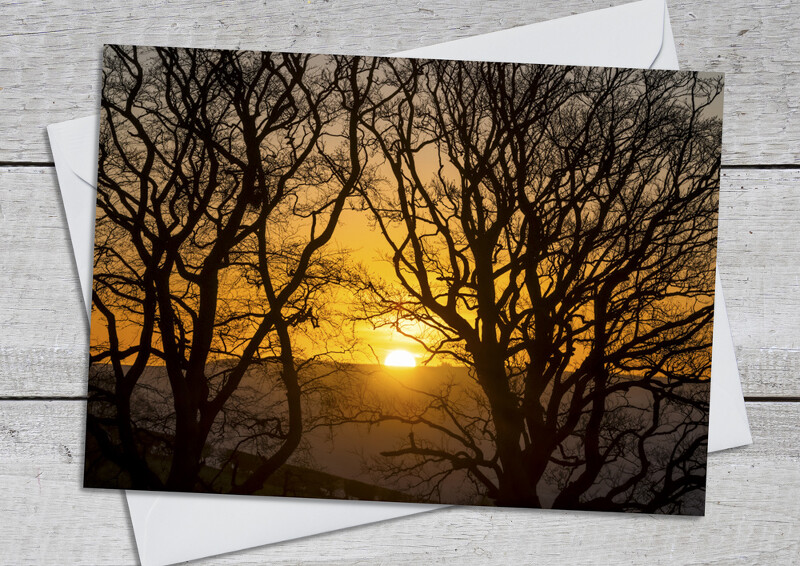 Sunrise over the Long Mynd, seen from Linley Hill, Shropshire.