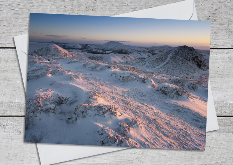 Winter sunrise on the Long Mynd, Shropshire.