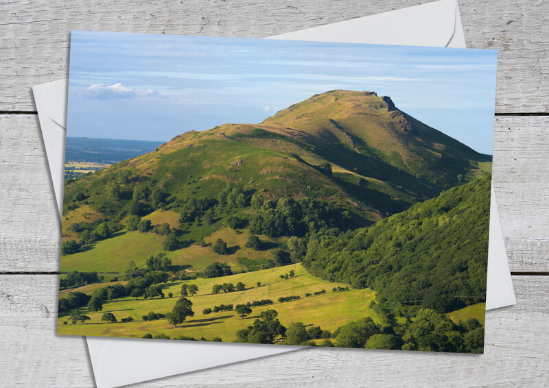 Caer Caradoc seen from Ragleth Hill, near Church Stretton, Shropshire,