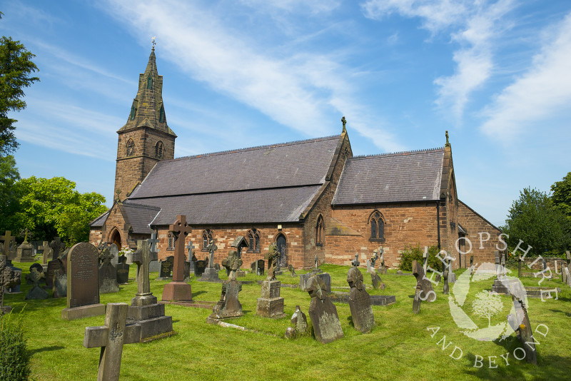 St Mary's Church in the village of Brewood, Staffordshire, England.