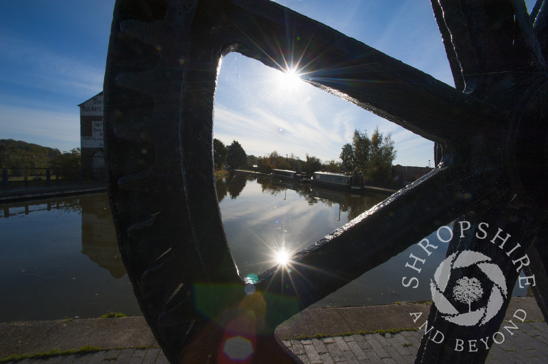 Industrial remains on the Llangollen Canal at Ellesmere Wharf, Shropshire, England.
