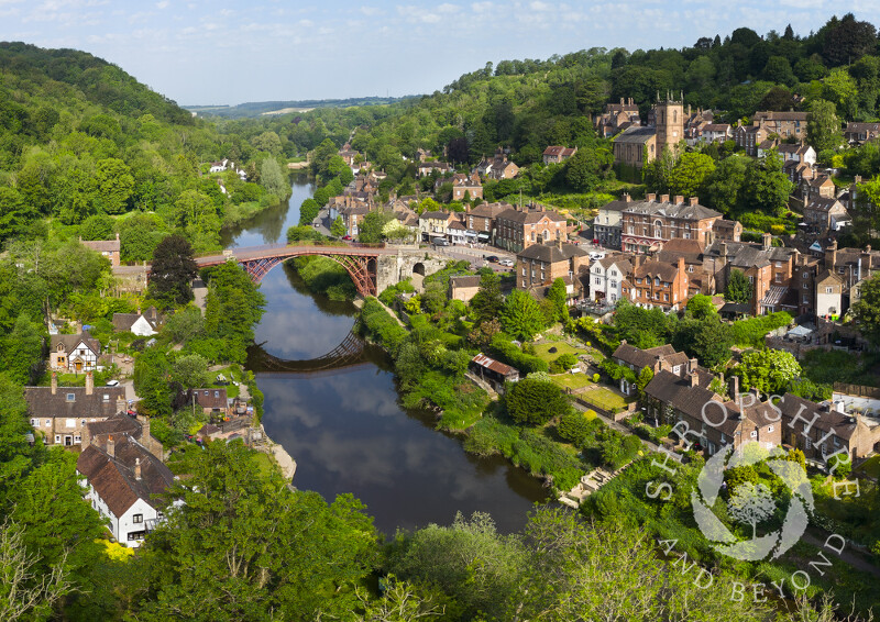 The town of Ironbridge, Shropshire.