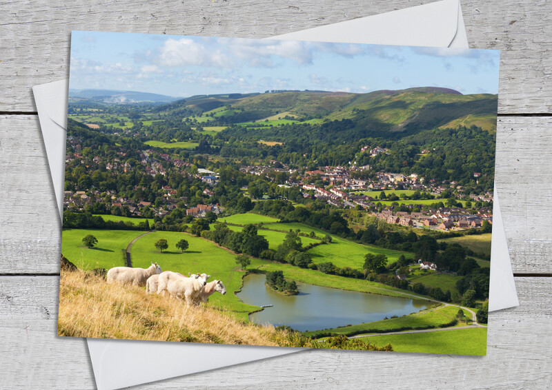 Church Stretton and the Long Mynd seen from Caer Caradoc, Shropshire.