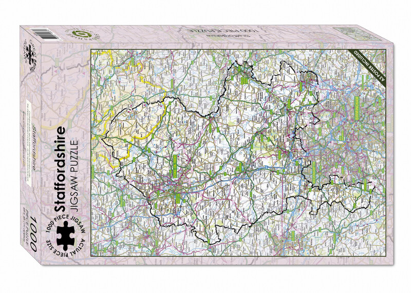 Staffordshire county map 1000-piece jigsaw
