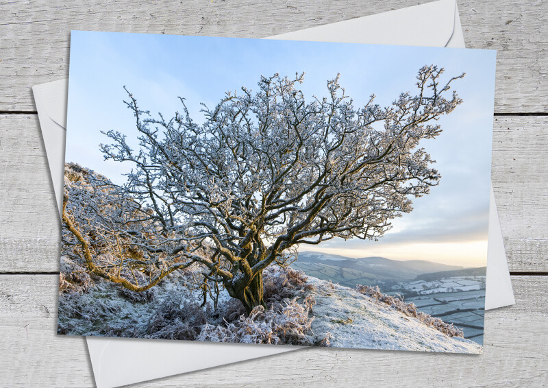 Frosty sunrise on Caer Caradoc, Redlake Valley, Shropshire.