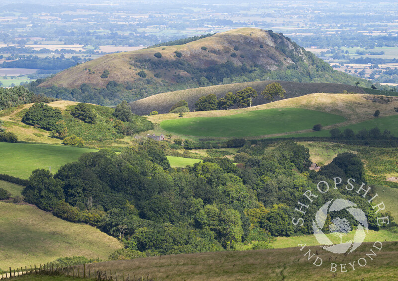 Earl's Hill seen from Cothercott Hill, Shropshire.