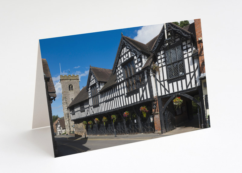 The Guildhall and Holy Trinity Church, Much Wenlock, Shropshire.