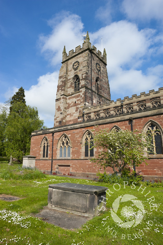 St Mary's Church in Market Drayton, Shropshire, England.